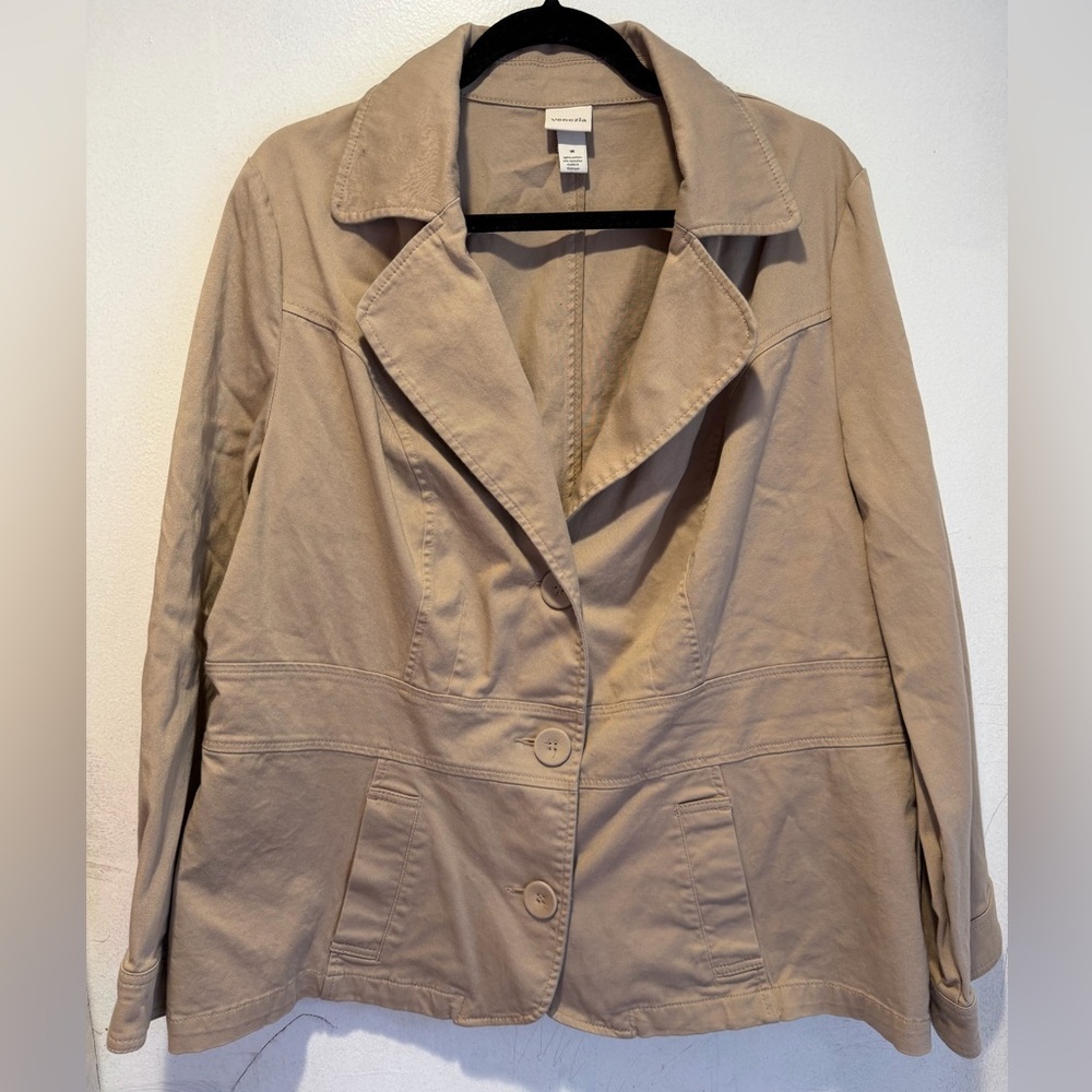Venezia Long Sleeves Tan BlazerJacket